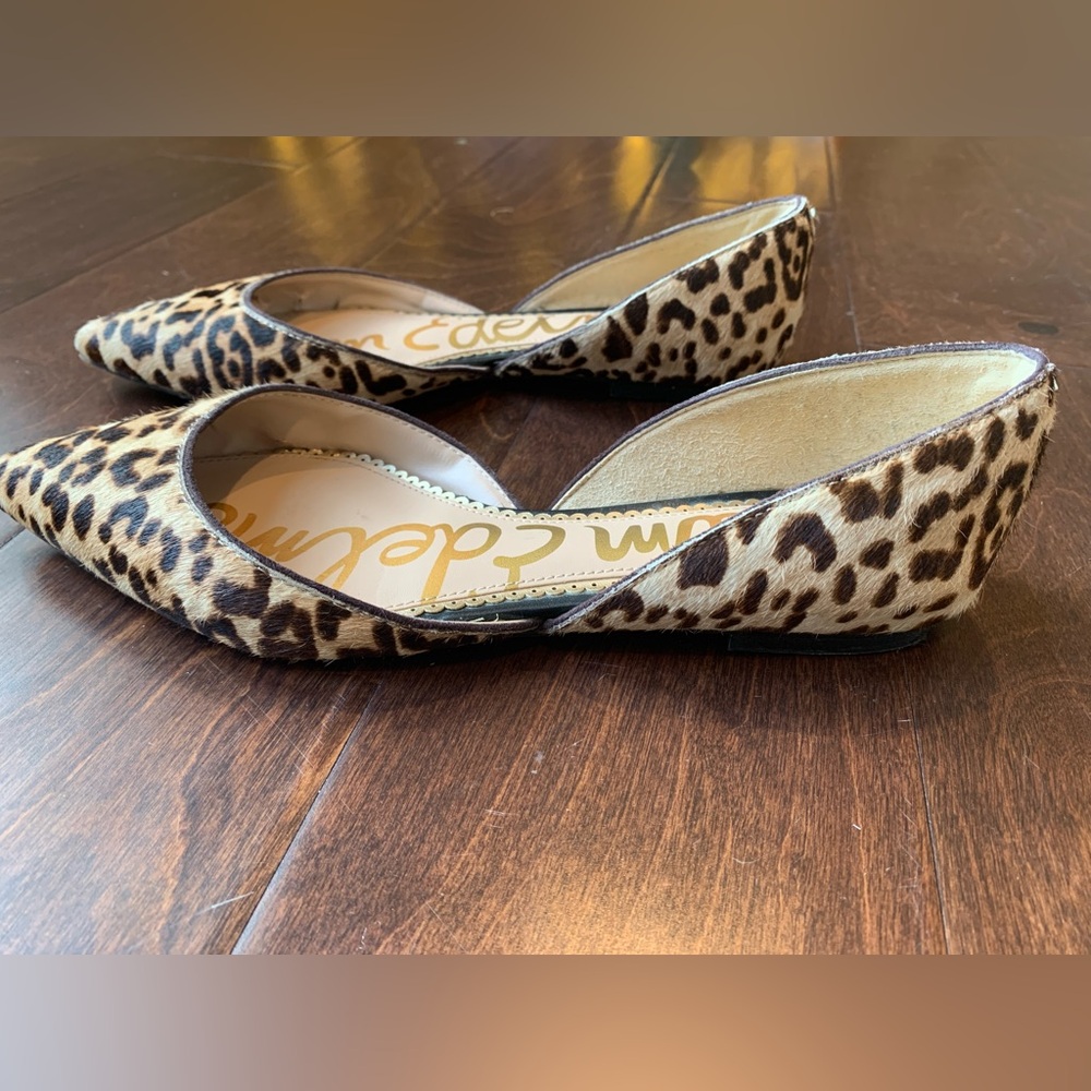 Sam Edelman Leopard Print Pointed Toe Flats - Picture 4 of 6